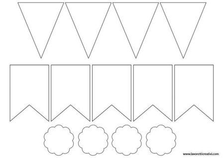 Макет флажков для гирлянды
