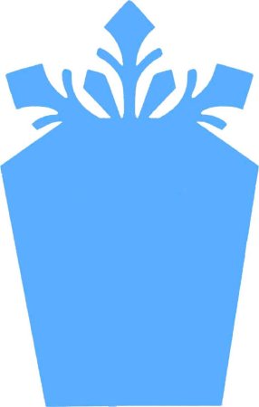 Трафарет объемной снежинки