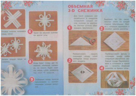 Снежинка цветок из бумаги