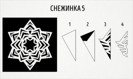 Объемные снежинки из бумаги схемы