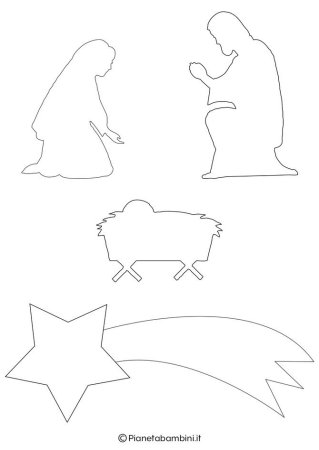 Рождественский вертеп фигурки из бумаги