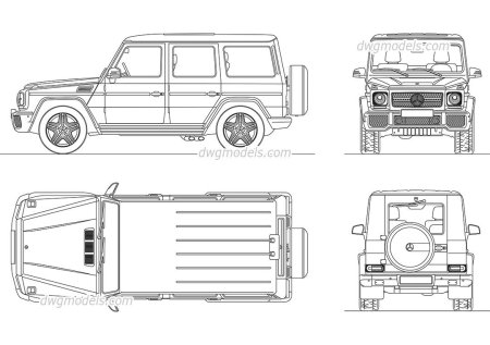 Мерседес g63 AMG чертежи