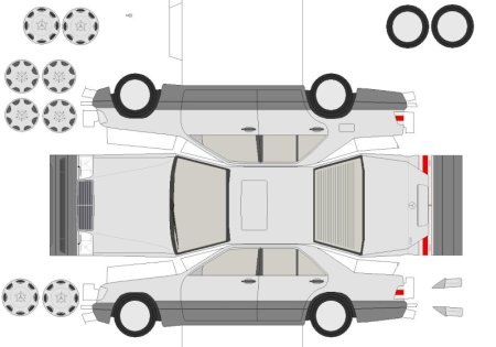 Мерседес w140 развертка