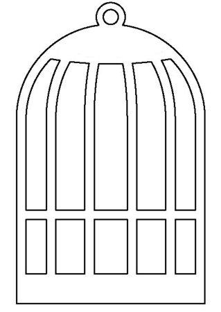 Трафарет клетки для птиц