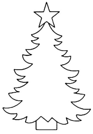 Трафарет елки для вырезания
