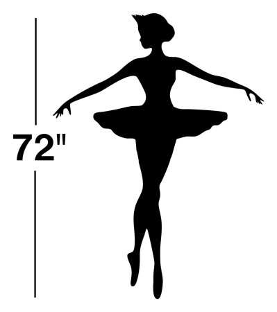 Трафареты балеринок с юбкой для вырезания из бумаги (48 фото)