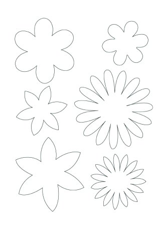 Трафареты из бумаги цветы (48 фото)
