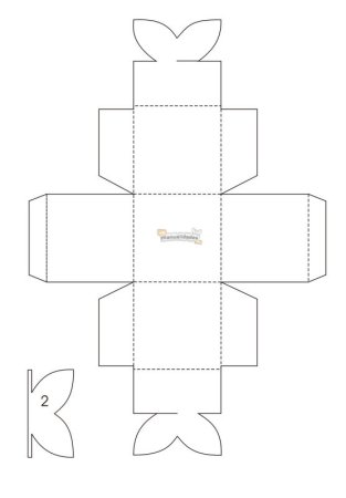 Развёртка коробочки для подарка