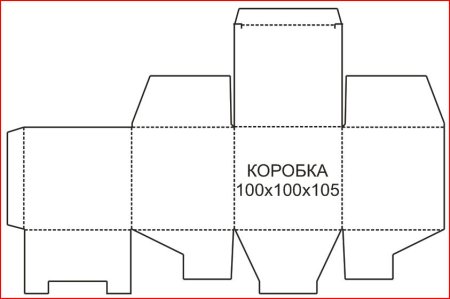 Коробочка своими руками из картона схема с размерами