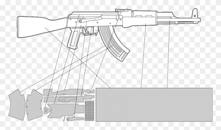 Чертеж Калашникова АК 47