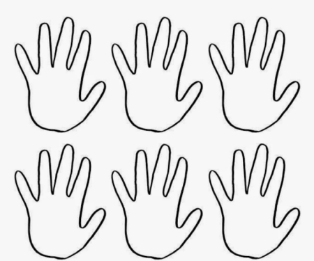 Детская ладошка трафарет