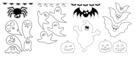 Трафареты для Хэллоуина для детей
