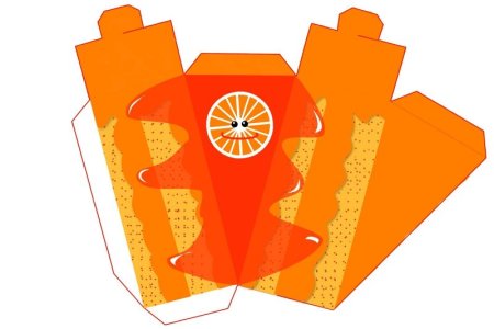 Развертка коробки для торта