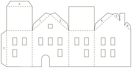 Объемный домик из бумаги