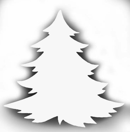 Елочка трафарет для вырезания