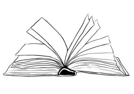 Трафарет открытая книга