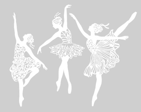 Трафареты балеринки для вырезания из бумаги (49 фото)