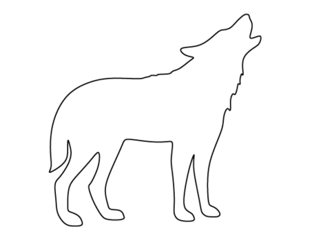 Трафарет волка для вырезания