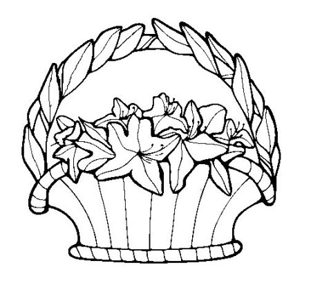 Корзинка раскраска