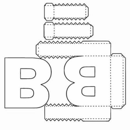 Объемные буквы из картона