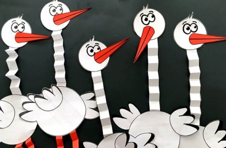 Аист поделка из бумаги