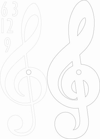 Скрипичный ключ рисунок