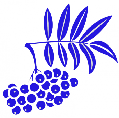 Рябина трафарет