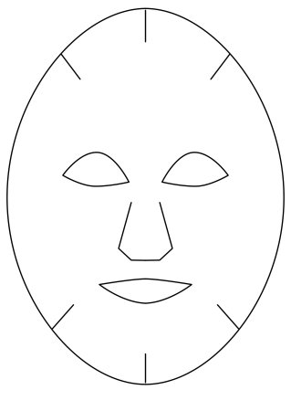 Трафарет маски для лица