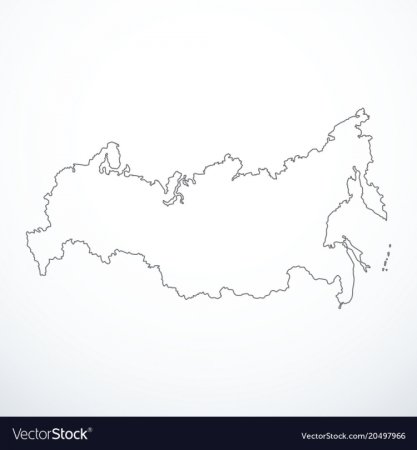 Карта России контур