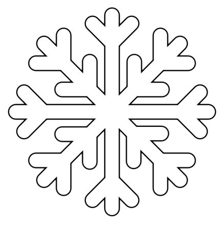 Трафарет для вырезки снежинки