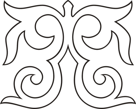 Казахский орнамент раскраска