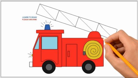 Пожарная машина контур для малышей