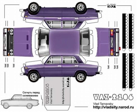 Развертка Жигули ВАЗ 2107