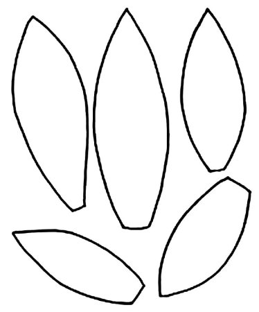 Лепестки подсолнуха для вырезания