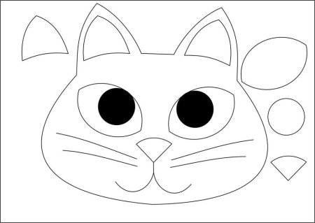 Мордочка котенка для аппликации