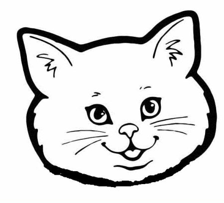 Голова кота раскраска