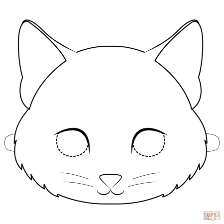 Маска котенка для детей