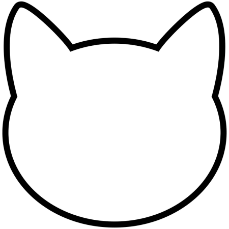 Трафарет головы кота для вырезания
