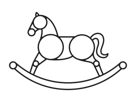 Лошадка качалка нарисованная