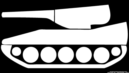 Силуэт танка для рисования