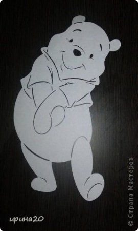 Медвежонок на окно из бумаги