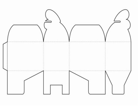 Трафарет коробочки для подарка