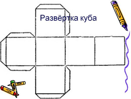 Схема развертки Куба для склеивания