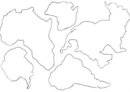 Карта мира в проекции Гаусса-Крюгера