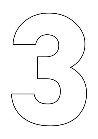 Цифра 5 трафарет