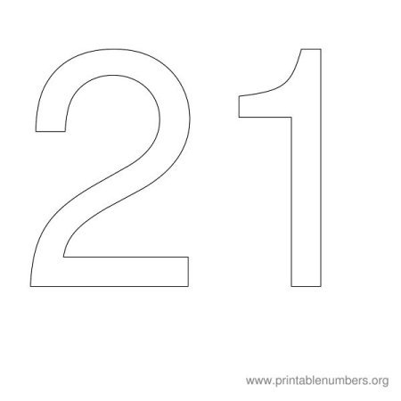 Цифра 1 и 2 трафарет