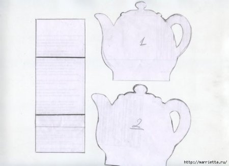 Чайник из картона для чайных пакетиков