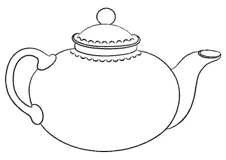 Чайник раскраска