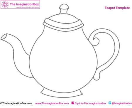 Чайник шаблон для вырезания красивый