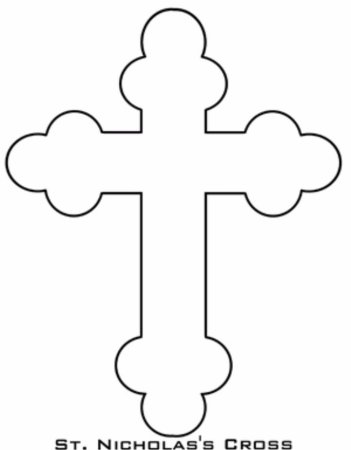 Православный крест трафарет